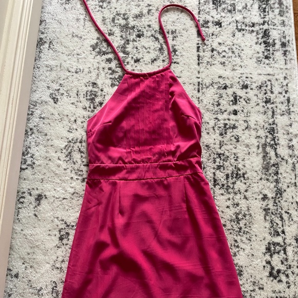 SOLD PRIVATELY - Banana Republic Pink Halter Dress - Picture 4 of 4